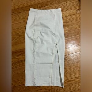 Windsor White body con/pencil midi skirt with slit